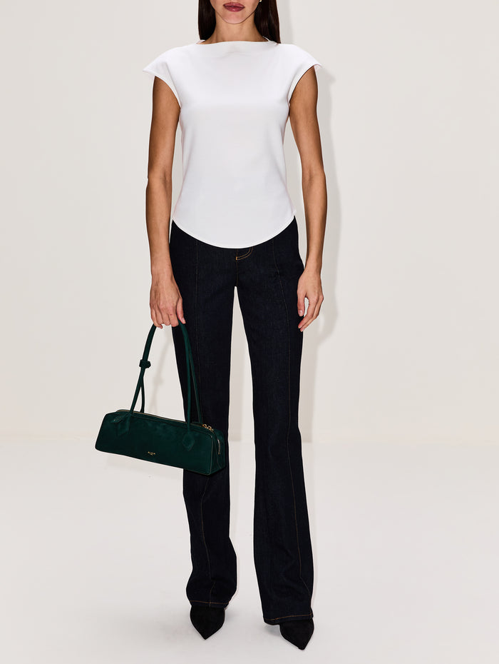 Cap T Shirt,ALAIA,BLANC,Image 1