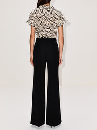 Polka Dot Blouse,CHLOÉ,BEIGE/BLACK,Image 3