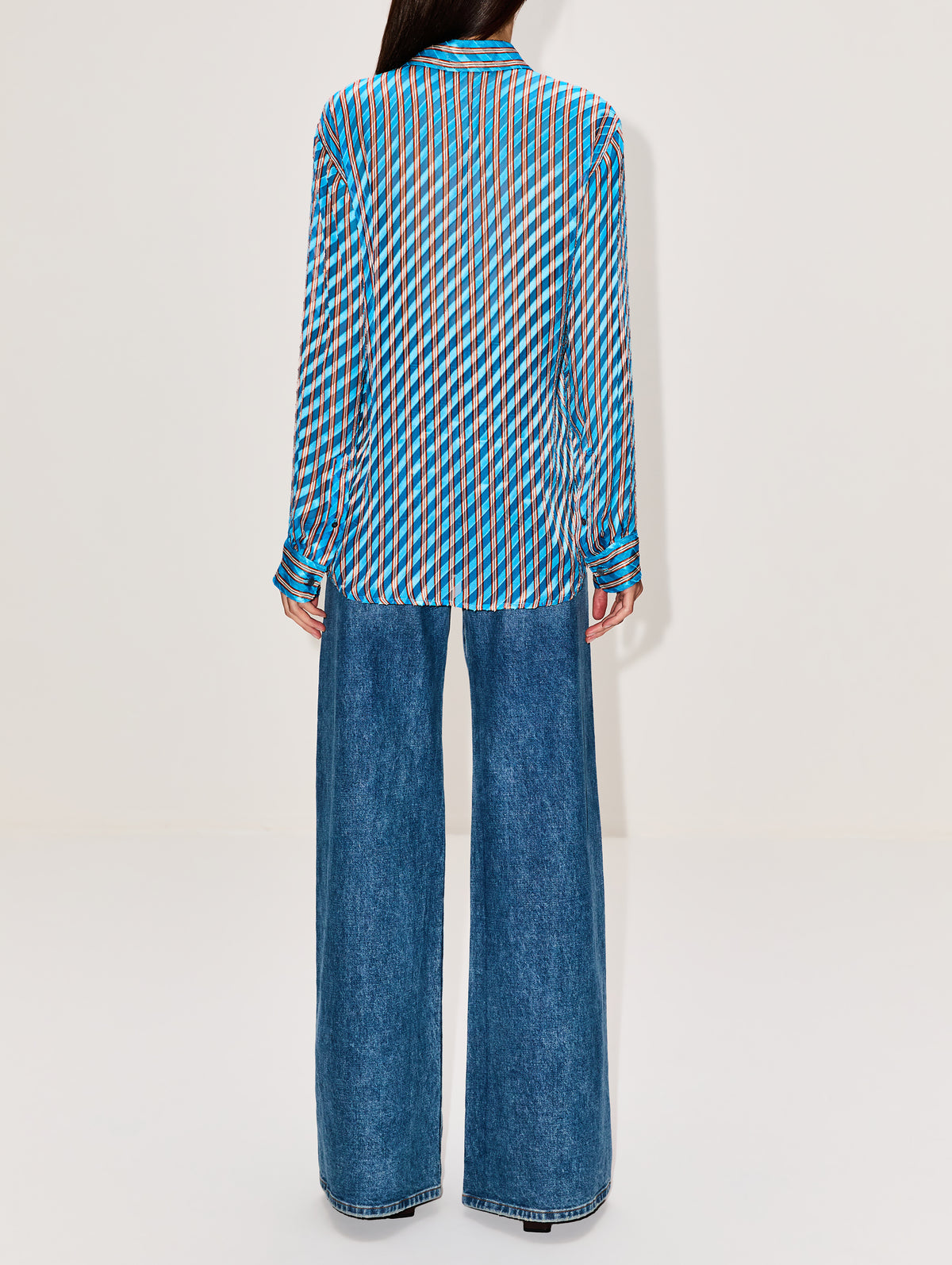 Clavelly Shirt,DRIES VAN NOTEN,TURQUOISE,Image 3
