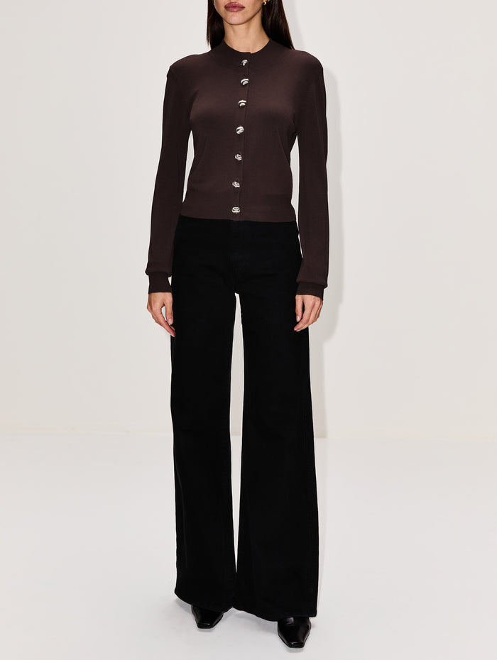 Aubrey Cardigan,BRANDON MAXWELL,TRUFFLE,Image 1