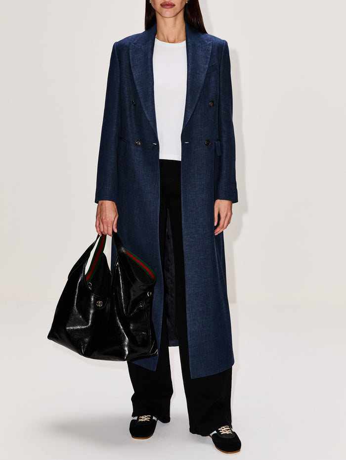 Duster Coat,ELEVENTY,NAVY,Image 1