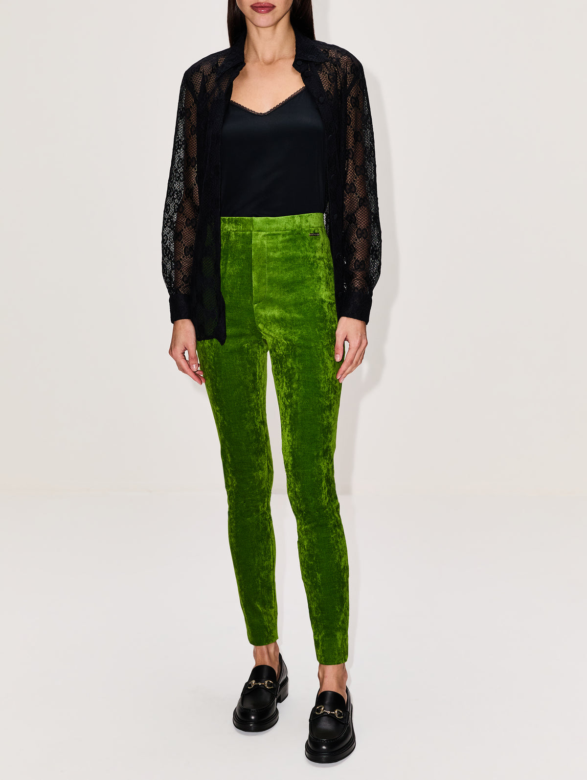 High Waisted Pant,GUCCI,VIVID GREEN,Image 2