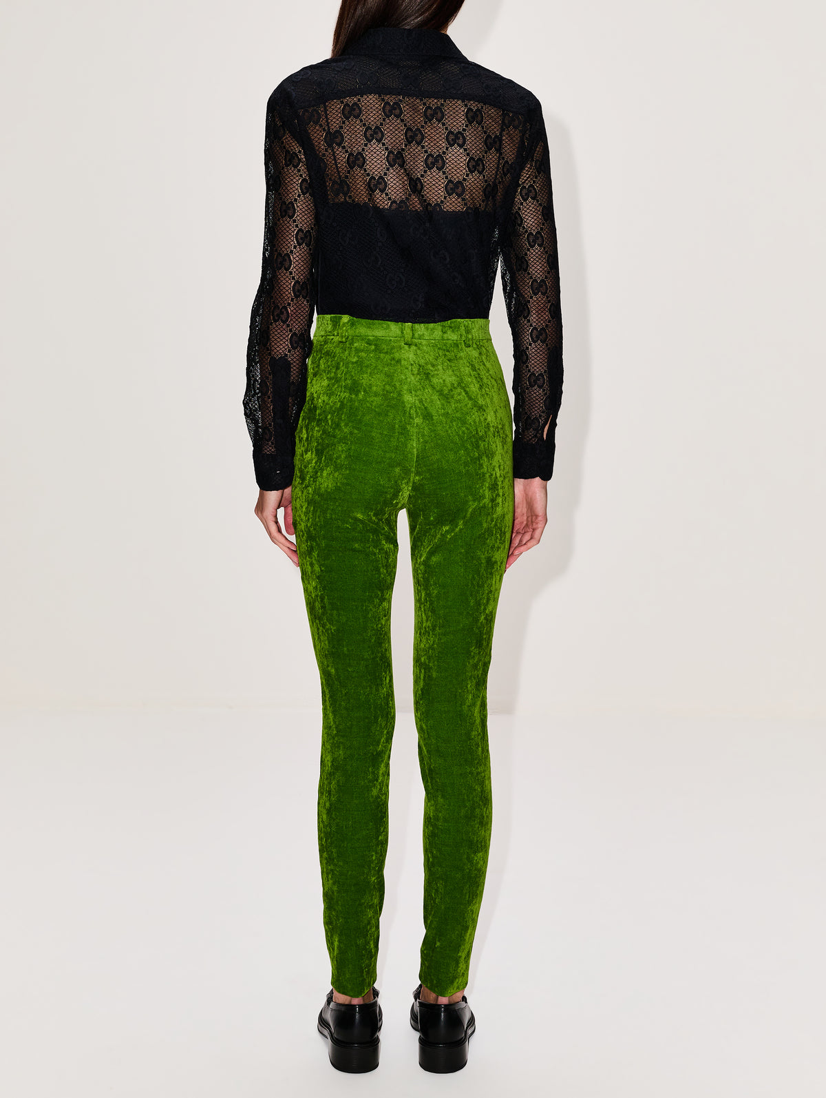 High Waisted Pant,GUCCI,VIVID GREEN,Image 4