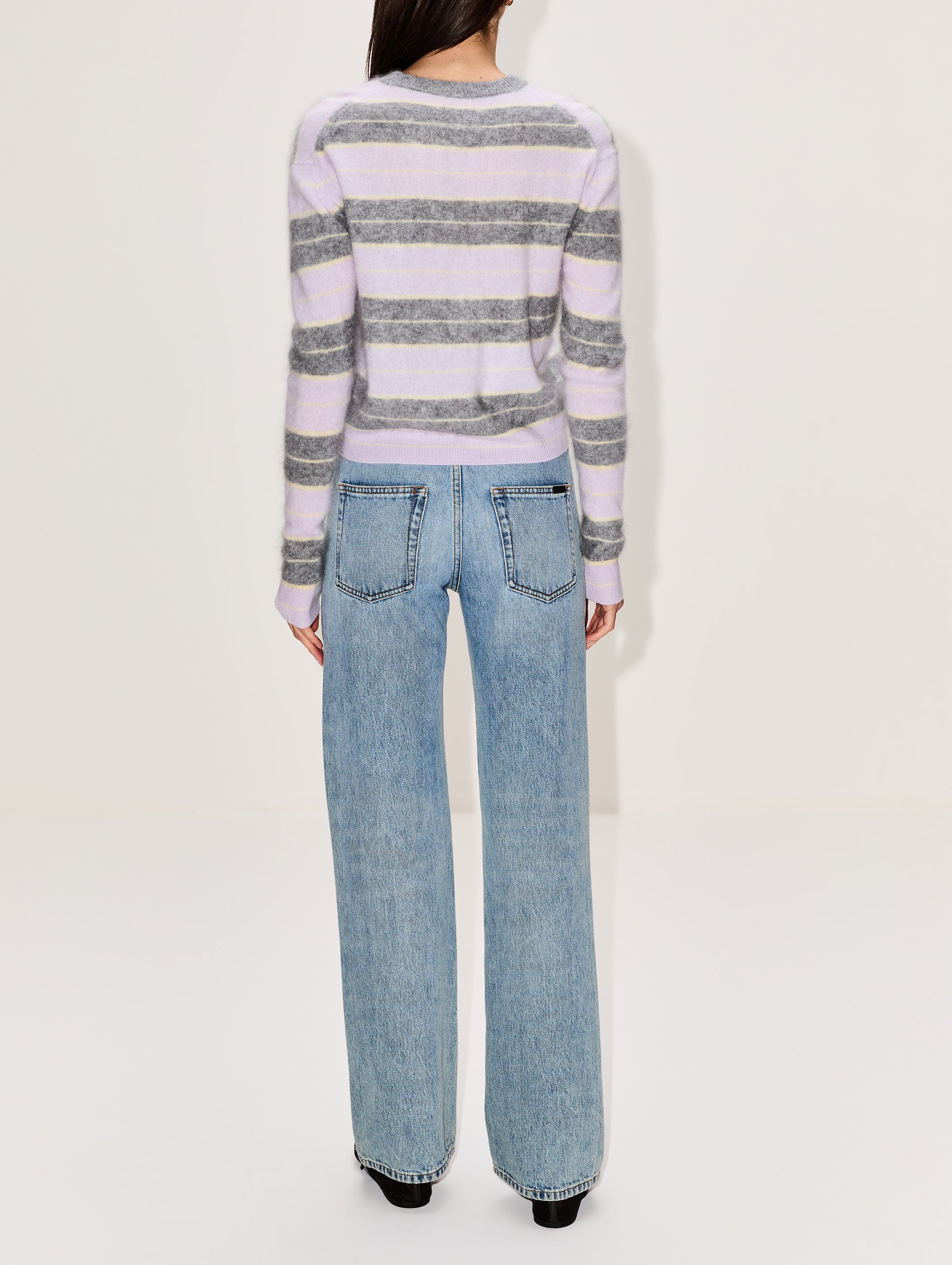 Grizzly Stripe Crew Sweater | GUEST IN RESIDENCE | elysewalker