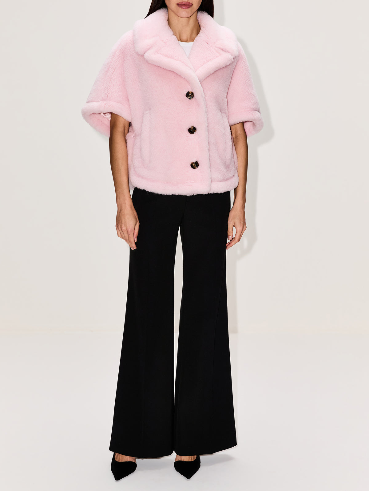 Cape Wrap Poncho,MAX MARA,PINK,Image 2
