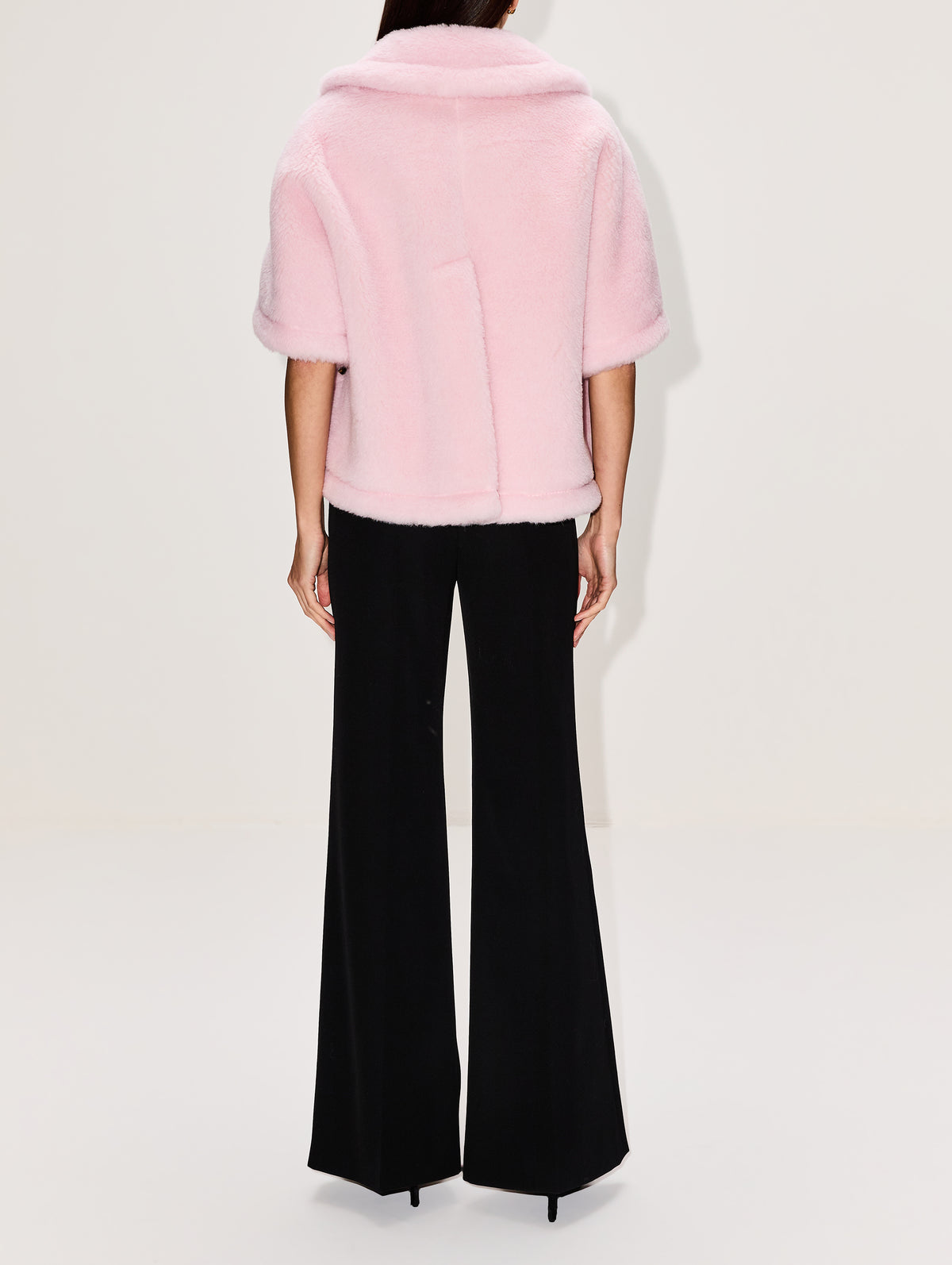 Cape Wrap Poncho,MAX MARA,PINK,Image 3
