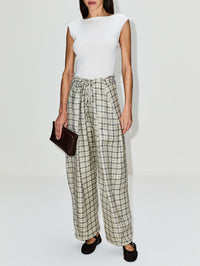 Clemence Pant,KALLMEYER,SPRUCE PLAID,Image 2