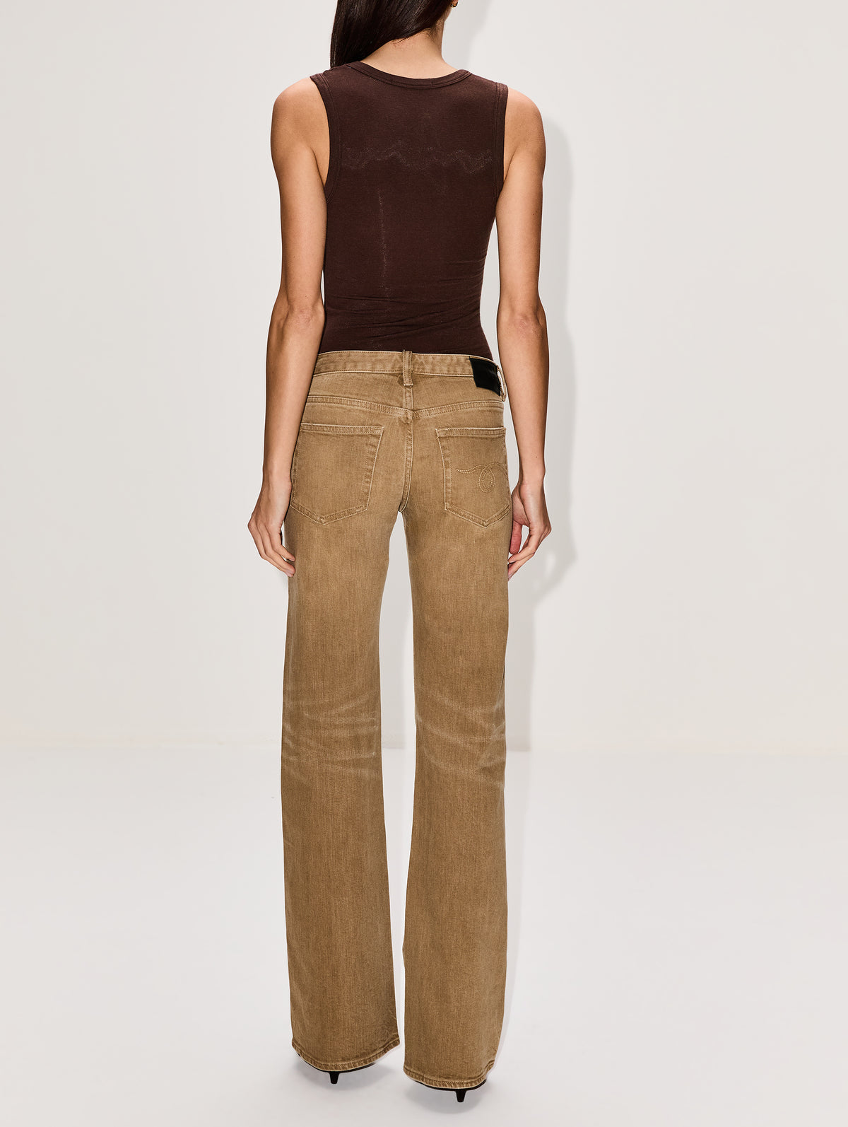 Jade Scoop Neck Tank,ELYSEWALKER LABEL,ESPRESSO,Image 3