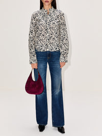 Small Florence Hobo Bag,SAVETTE,PLUM,Image 2