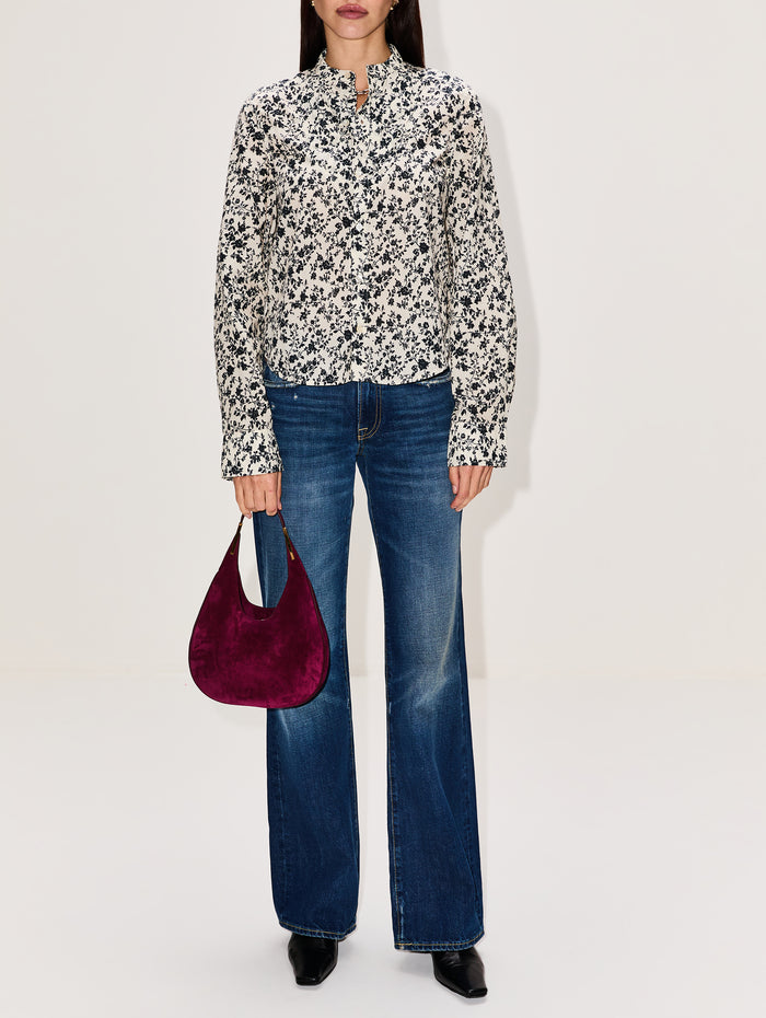 Small Florence Hobo Bag,SAVETTE,PLUM,Image 1