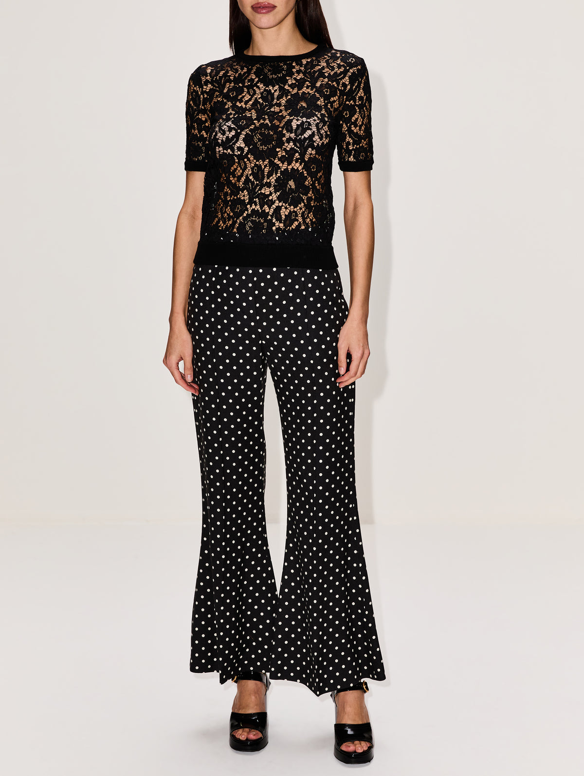 Polka Dot Pant,VALENTINO GARAVANI,NERO,Image 2