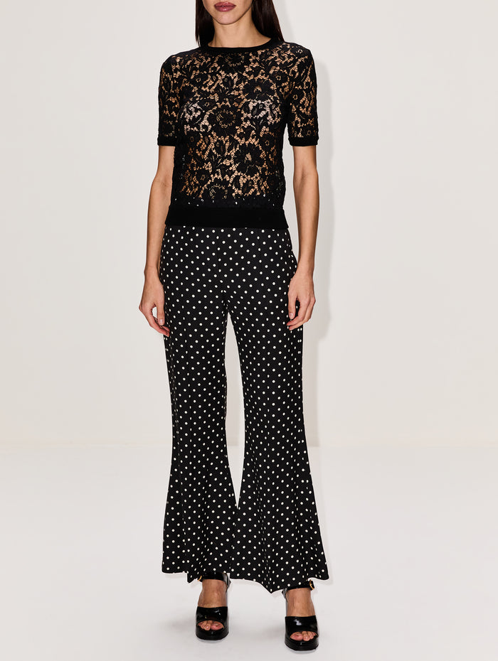 Polka Dot Pant,VALENTINO GARAVANI,NERO,Image 1