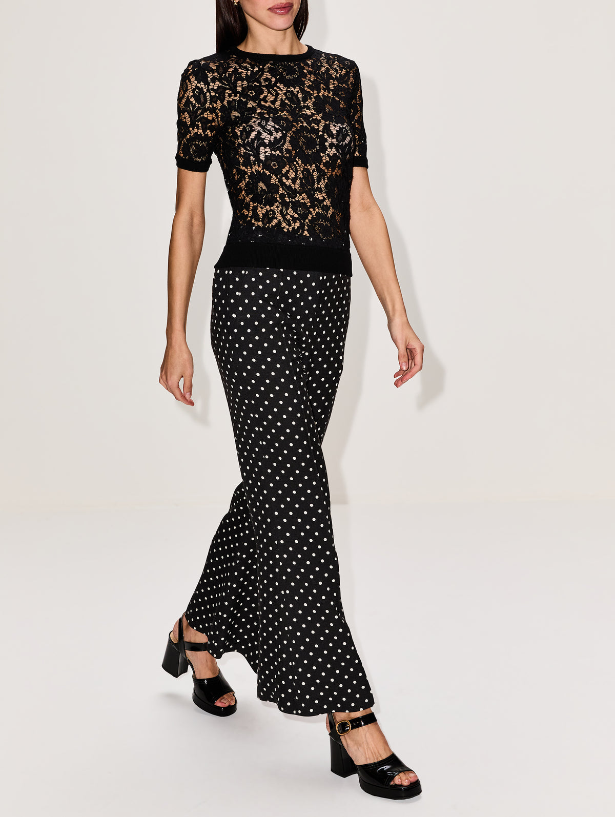 Polka Dot Pant,VALENTINO GARAVANI,NERO,Image 3
