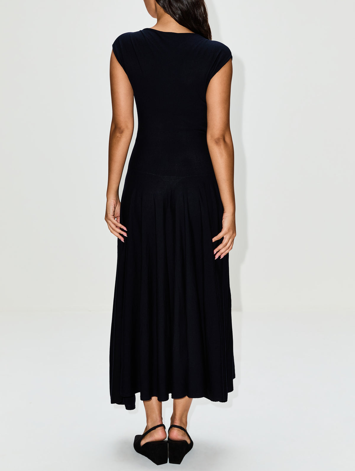 V Sculpt Dress,ALAIA,MINUIT,Image 4