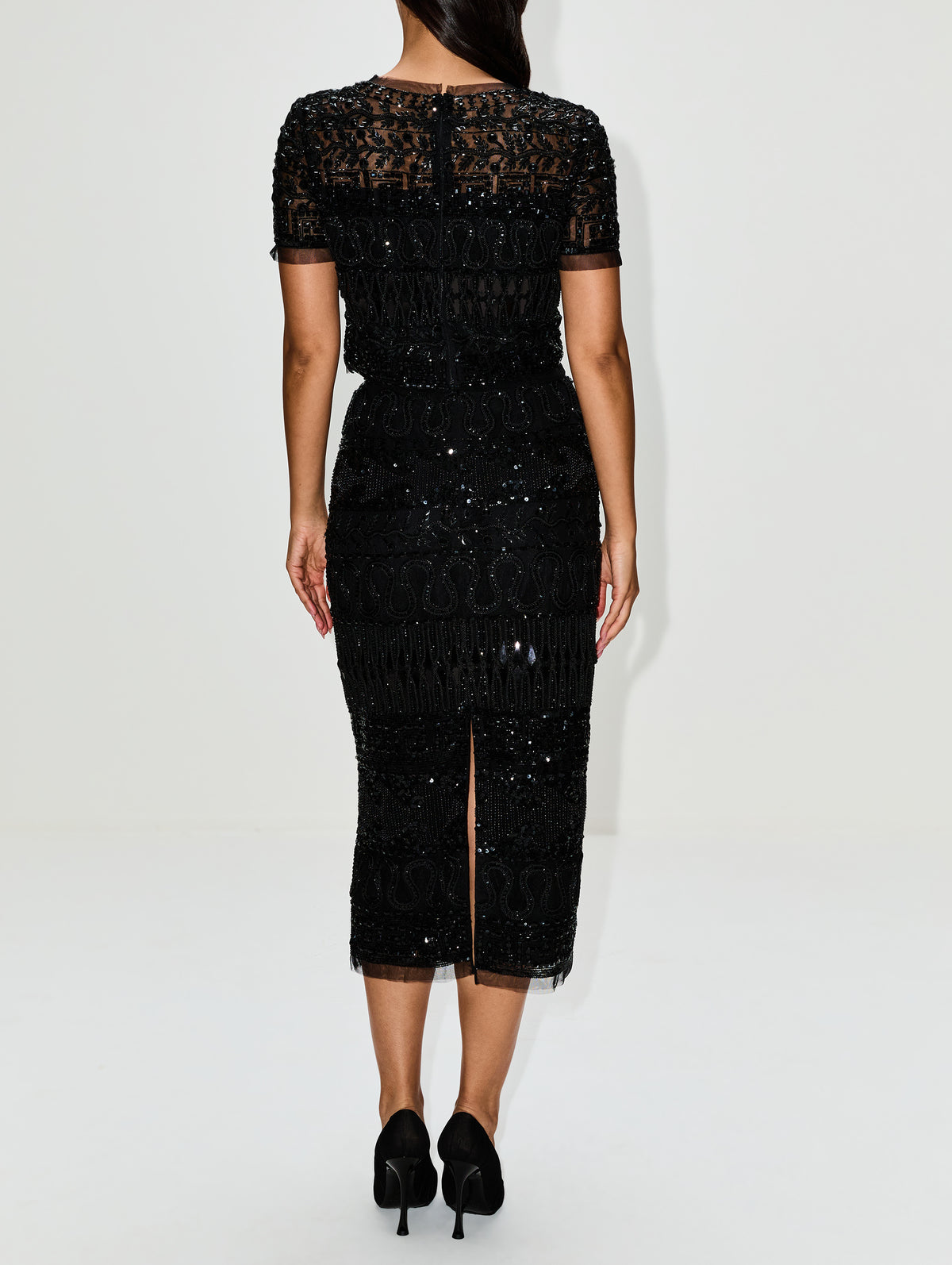 Embellished Top,CAROLINA HERRERA,BLACK,Image 3