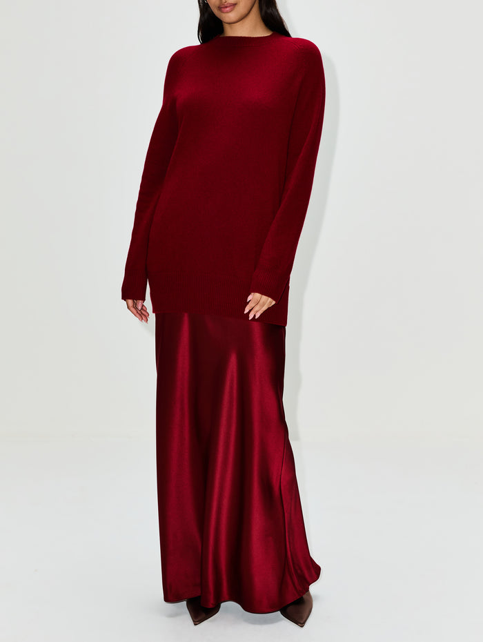 Monument Long Dress,CHRISTOPHER ESBER,WINE,Image 1