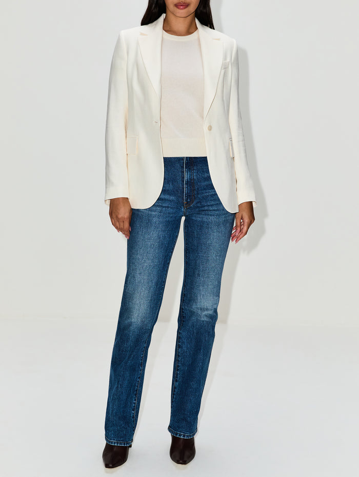 Single Breasted Blazer,ELEVENTY,WHITE,Image 1