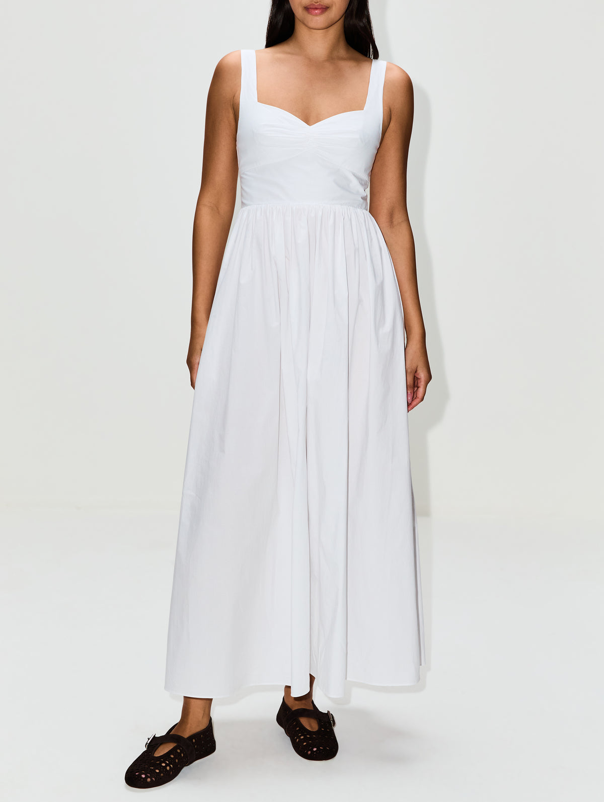 Bralette Midi Dress,MATTEAU,WHITE,Image 2