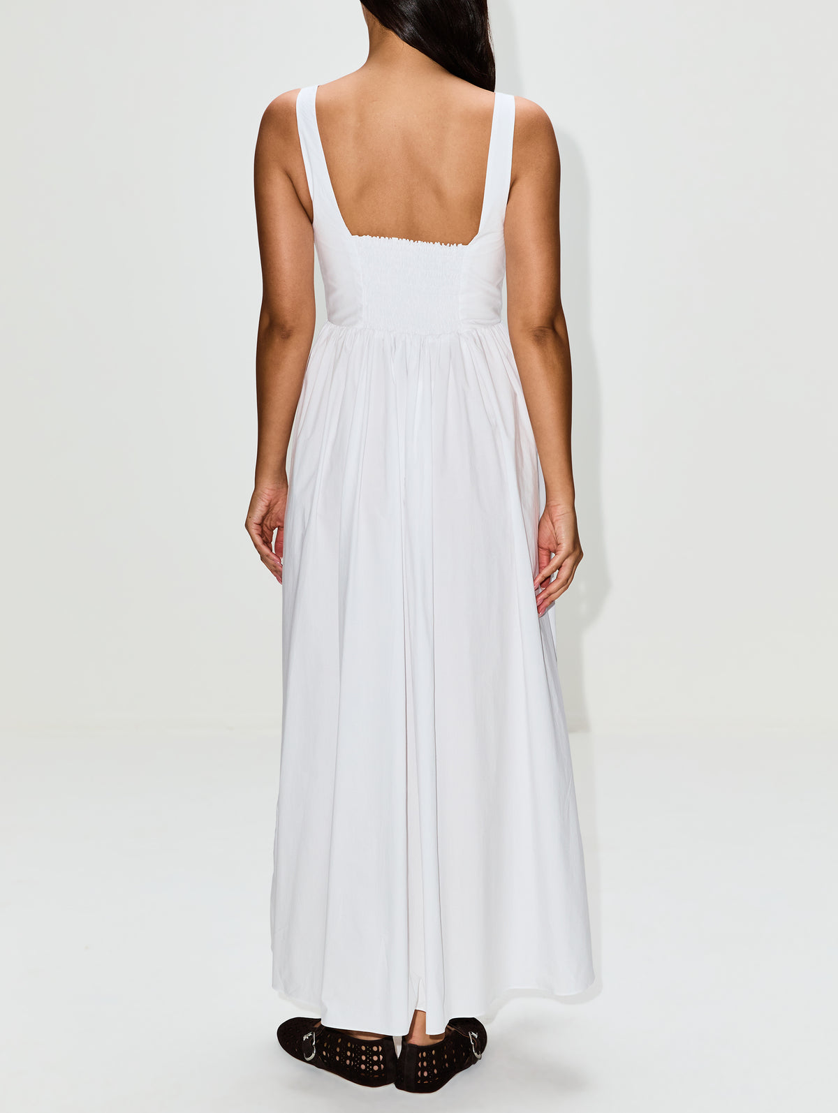 Bralette Midi Dress,MATTEAU,WHITE,Image 4