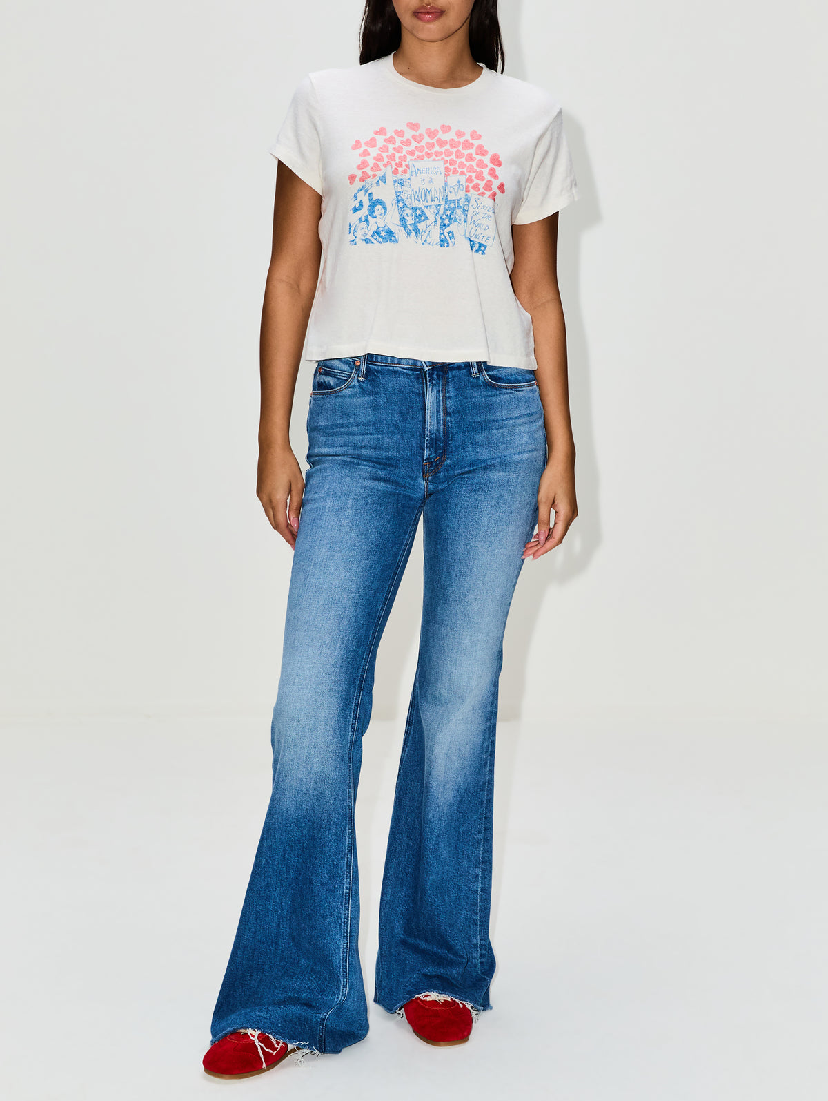 50s Boxy Tee,RE/DONE,VINTAGE WHITE,Image 2