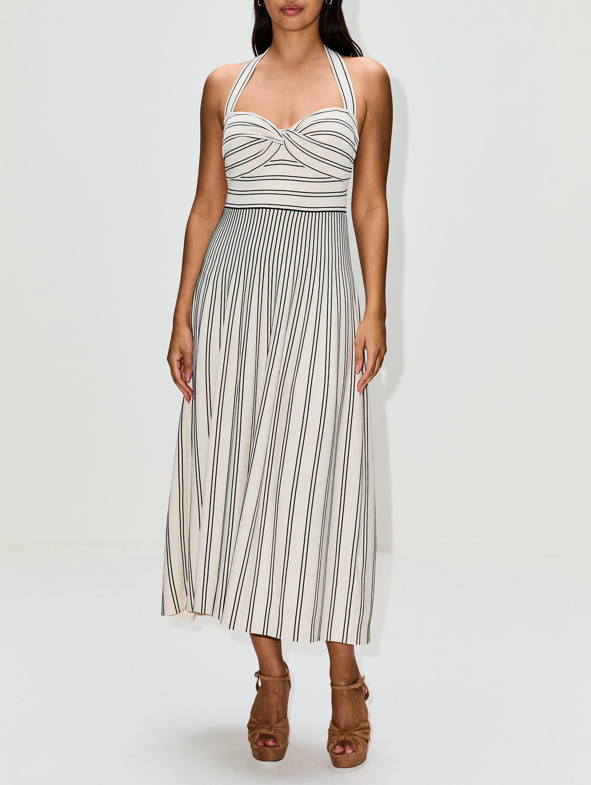 Daylight Twist Midi Dress,ZIMMERMANN,CREAM/BLACK,Image 2