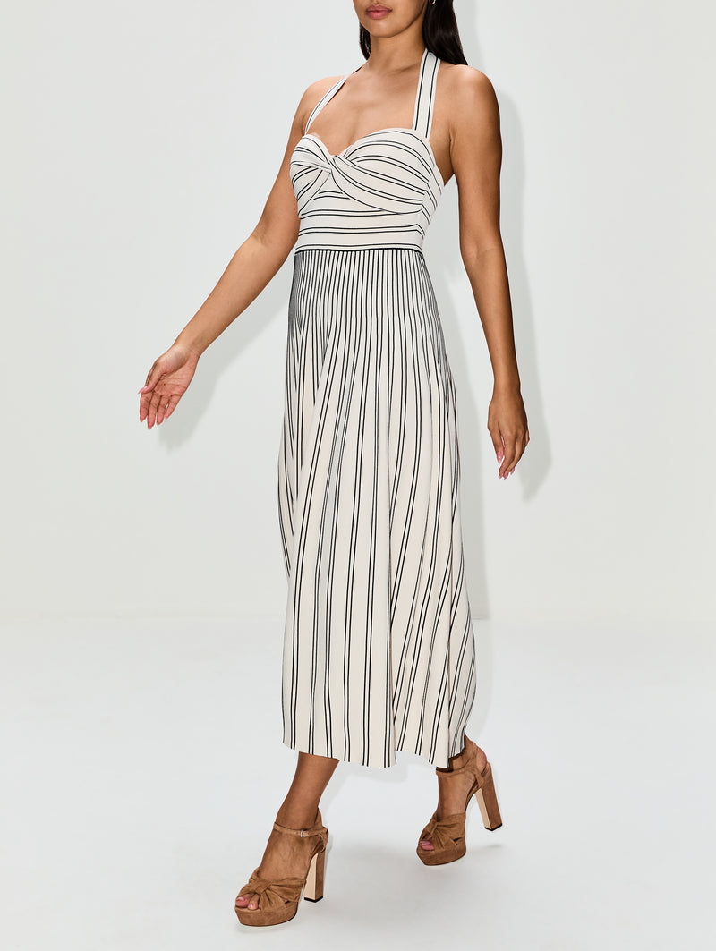zimmermann midi dress Crush one-sleeve floral-print linen and silk-blend midi dress - yellow