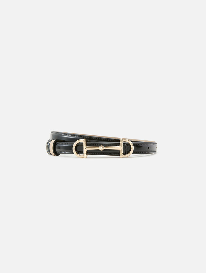 Reversible Horsebit Belt,GUCCI,BLACK/OATMEAL,Image 1