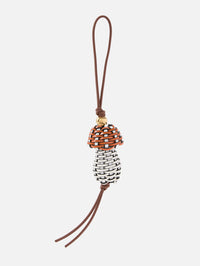 Woven Mushroom Charm,LOEWE,MAPLE/SOFT WHITE,Image 1