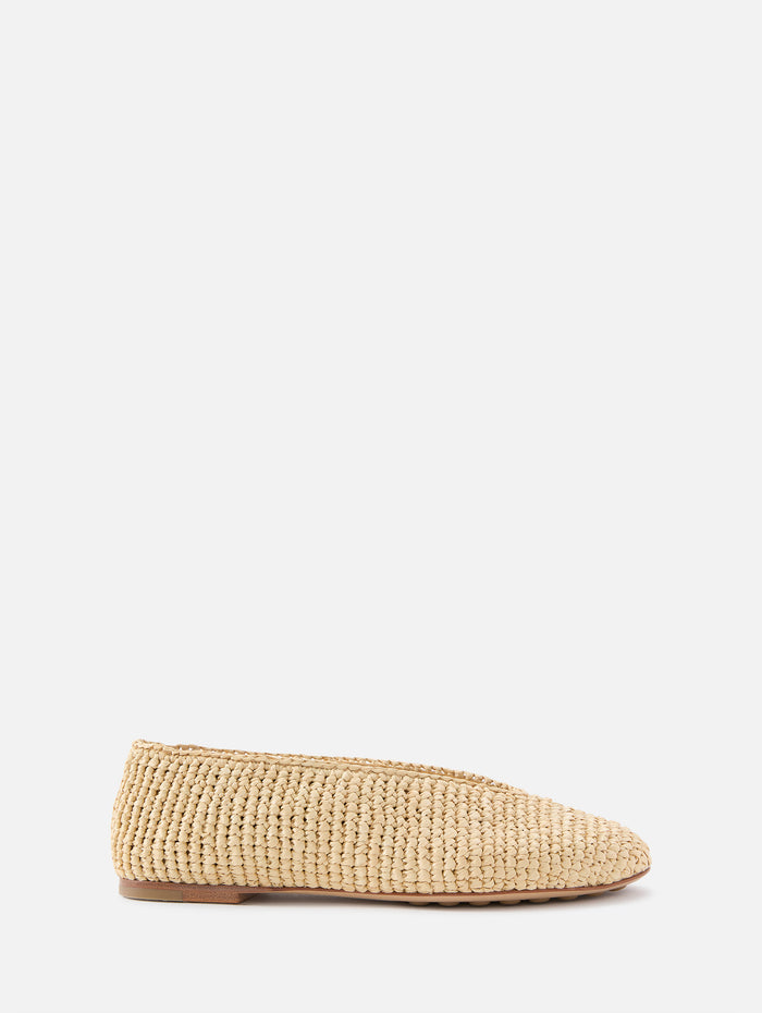 Rosa Ballet Flat,BOTTEGA VENETA,NATURAL,Image 1