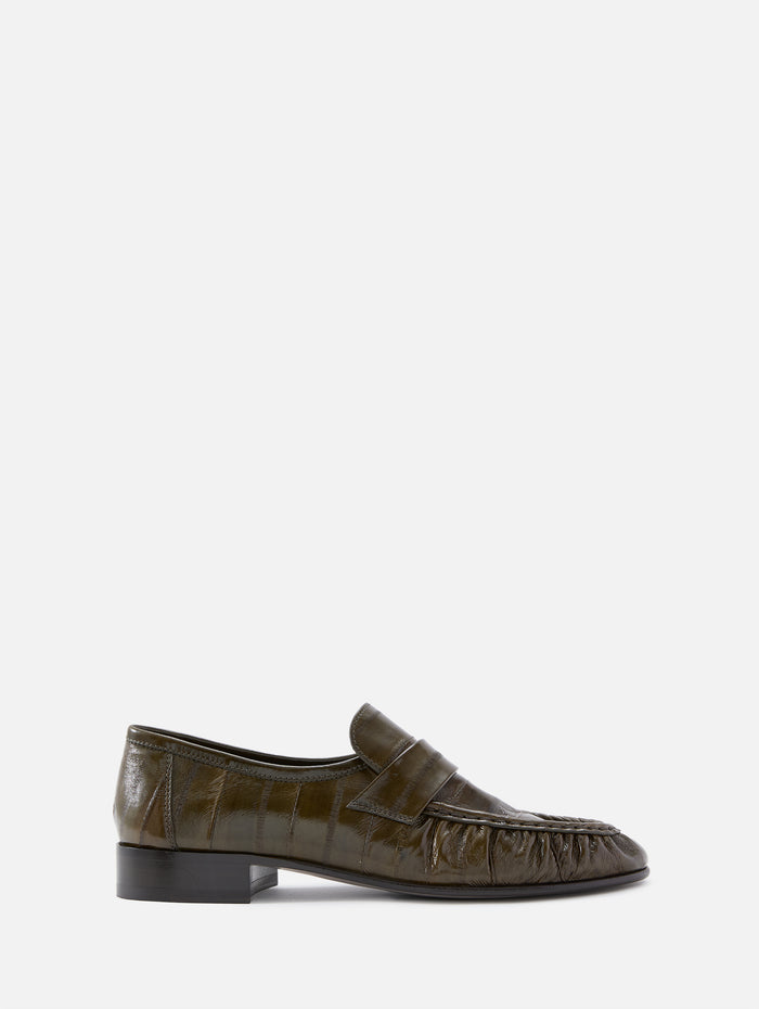 Soft Loafer,THE ROW,OLIVE,Image 1