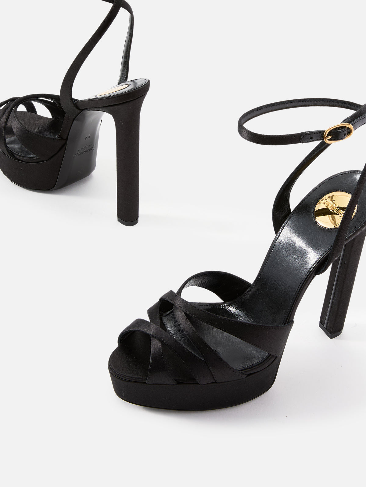 Chandelle Sandal,SAINT LAURENT,NOIR,Image 2