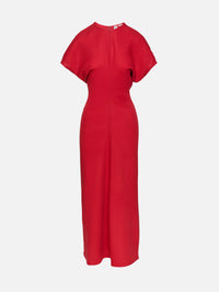 Slouch Waist Wool Dress,TOTÉME,POPPY,Image 1