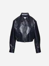 Nahla Cropped Jacket,AGOLDE,NAVY,Image 1