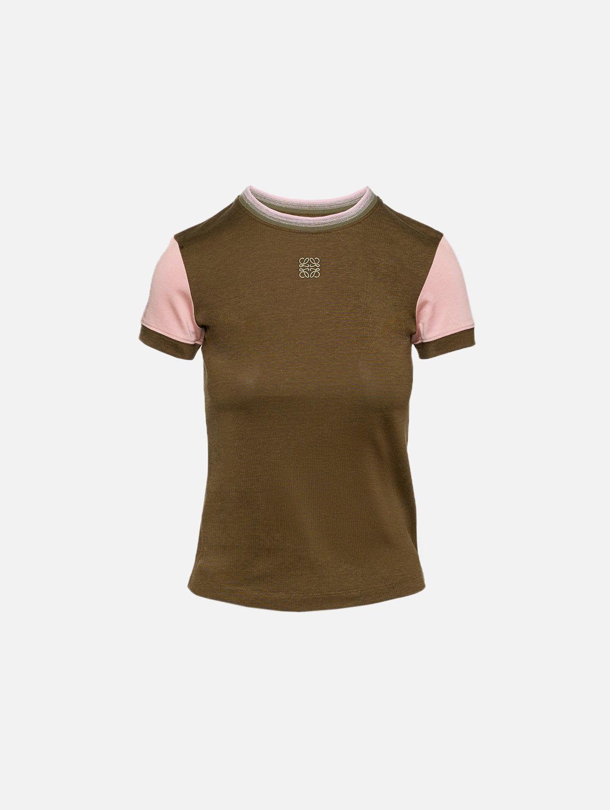 Small Fit T Shirt,LOEWE,KHAKI GREEN,Image 1