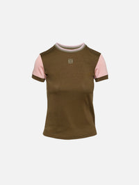 Small Fit T Shirt,LOEWE,KHAKI GREEN,Image 1