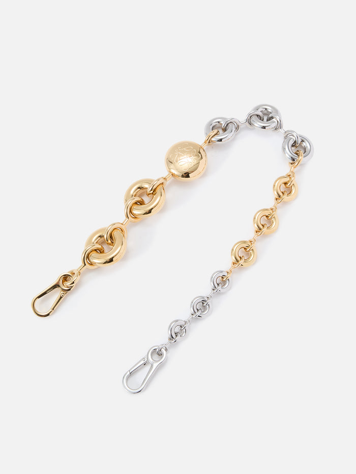 Bicolor Donut Chain Strap,LOEWE,SILVER/GOLD,Image 1