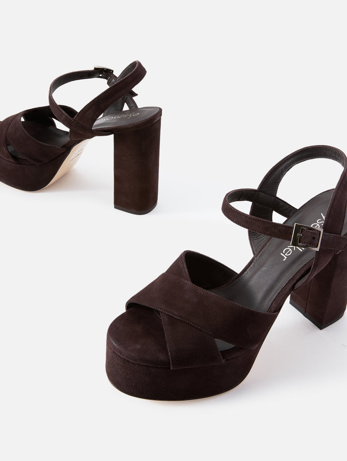 Pali Platform,ELYSEWALKER LABEL,CHOCOLATE SUEDE,Image 1