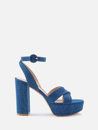 Sabrina Platform Sandal,GIANVITO ROSSI,MID BLUE,Image 1