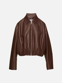 Draped Jacket,LOEWE,CHOCOLATE BROWN,Image 1