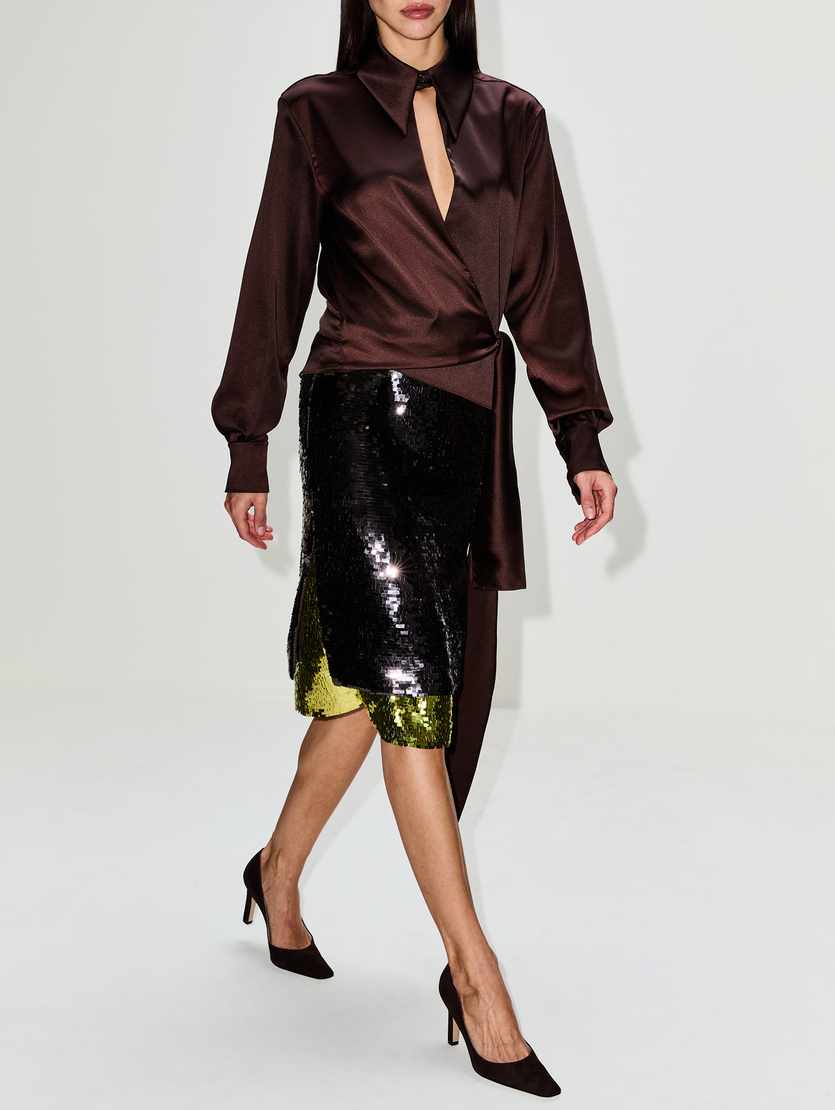 Nyla Midi Skirt,16ARLINGTON,NOCCIOLA/TRIFOG,Image 3