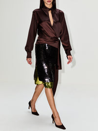 Nyla Midi Skirt,16ARLINGTON,NOCCIOLA/TRIFOG,Image 3