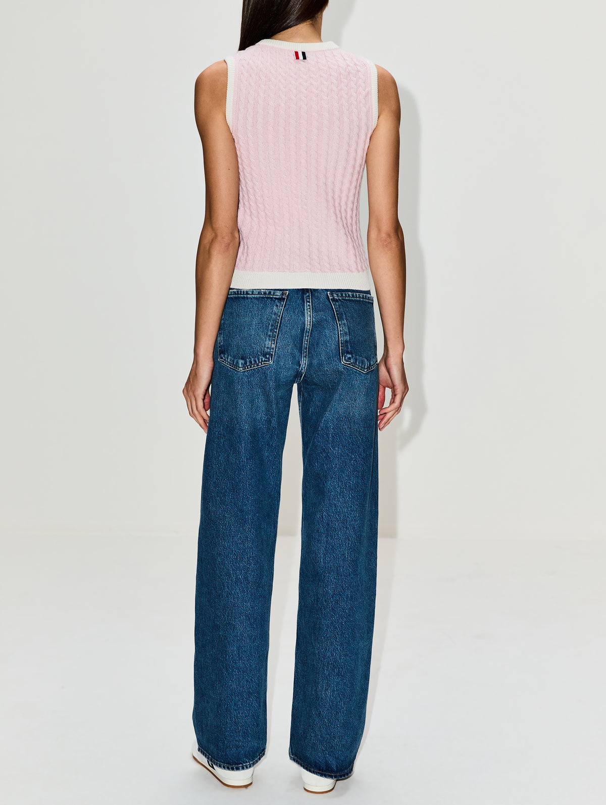 Baby Sleeveless Top,THOM BROWNE,LIGHT PINK,Image 3