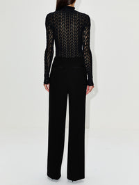 High Neck Bodysuit,ALAIA,NOIR ALAIA,Image 3