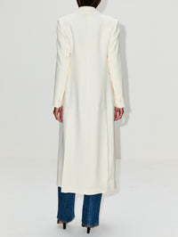 Duster Coat,ELEVENTY,WHITE,Image 3