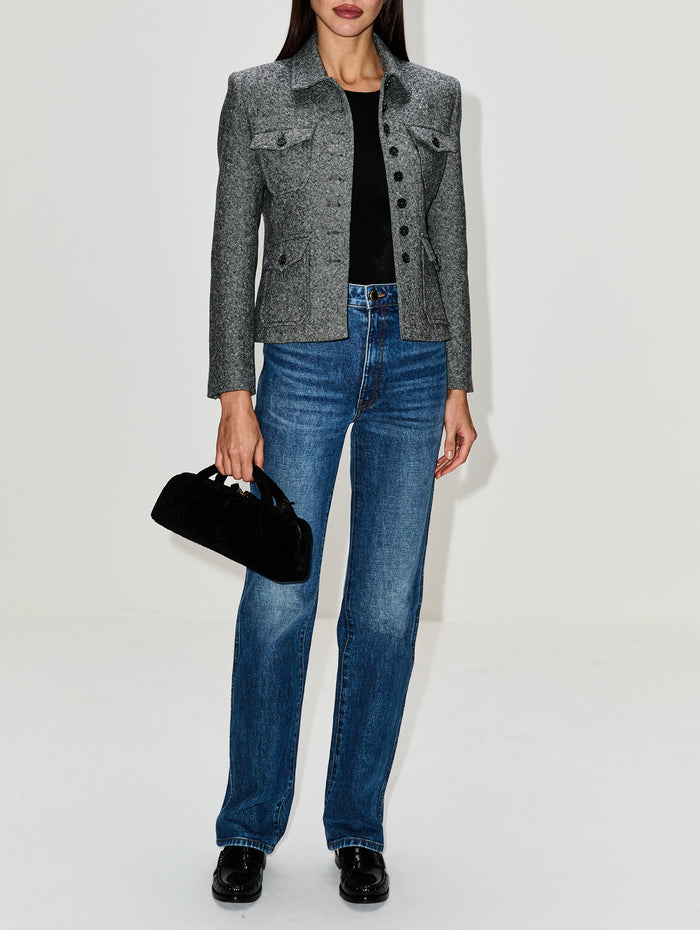 Jamison Jacket,NILI LOTAN,BLACK DONEGAL,Image 1