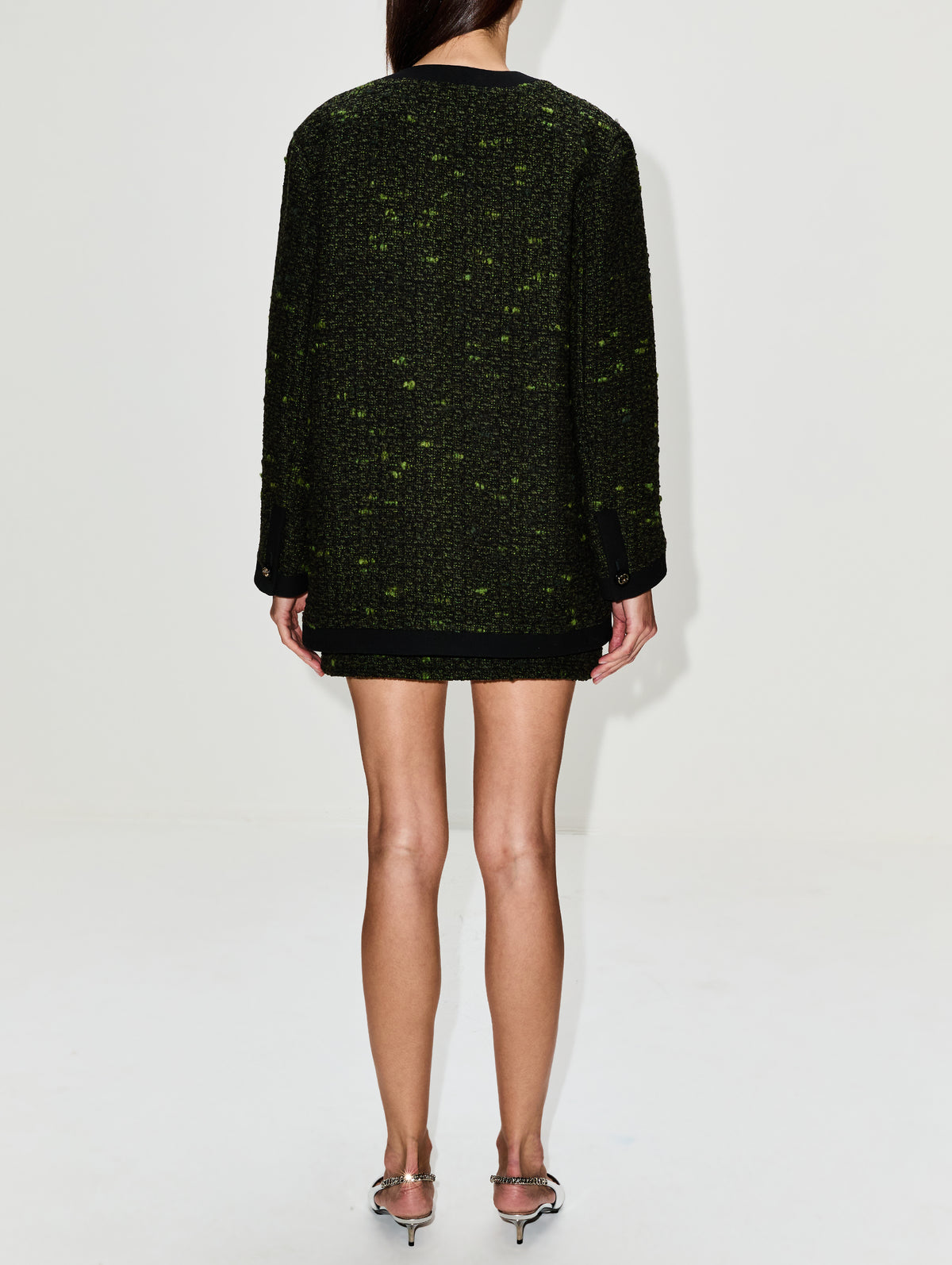 Multicolor Wool Jacket,GUCCI,GREEN/BLACK,Image 3