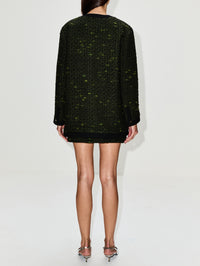 Multicolor Wool Jacket,GUCCI,GREEN/BLACK,Image 3