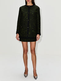 Multicolor Wool Jacket,GUCCI,GREEN/BLACK,Image 2