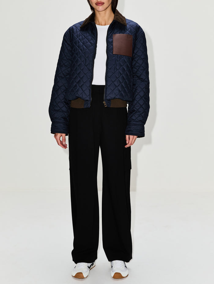Short Jacket,LOEWE,DARK NAVY,Image 1