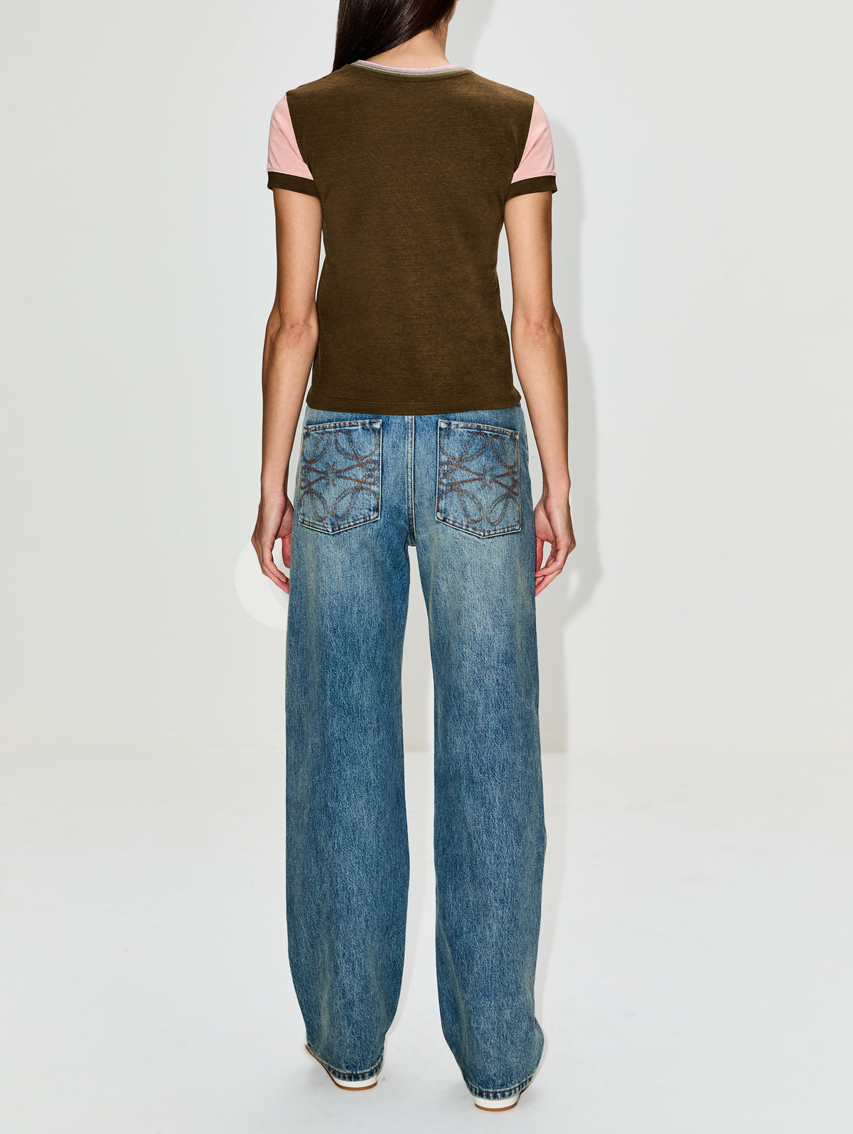 Small Fit T Shirt,LOEWE,KHAKI GREEN,Image 3